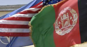 Afghanistan US and Nato flag